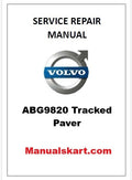 Volvo ABG9820 Tracked Paver Pdf Repair Service Manual PID:80774813