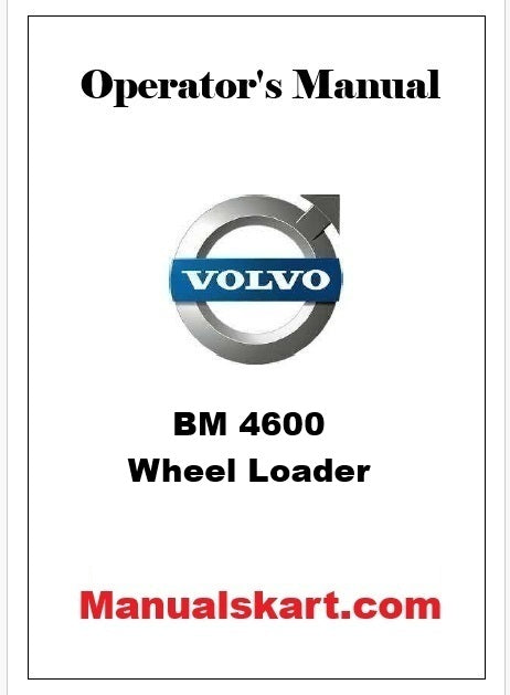 Volvo BM 4600 Wheel Loader Pdf Operator's Manual