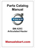 Volvo BM A20C Articulated Hauler Pdf Parts Catalog Manual