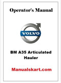 Volvo BM A35 Articulated Hauler Pdf Operator's Manual