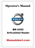 Volvo BM A35C Articulated Hauler Pdf Operator's Manual