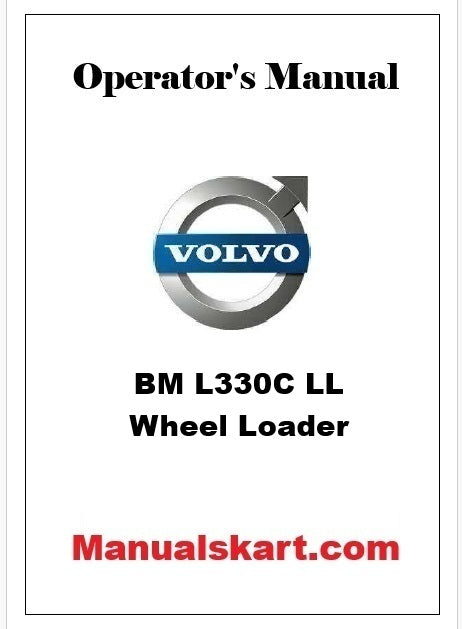 Volvo BM L330C LL Wheel Loader Pdf Operator's Manual