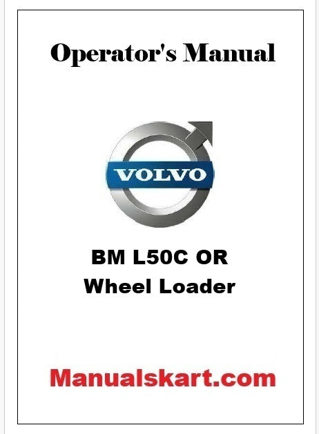 Volvo BM L50C OR Wheel Loader Pdf Operator's Manual