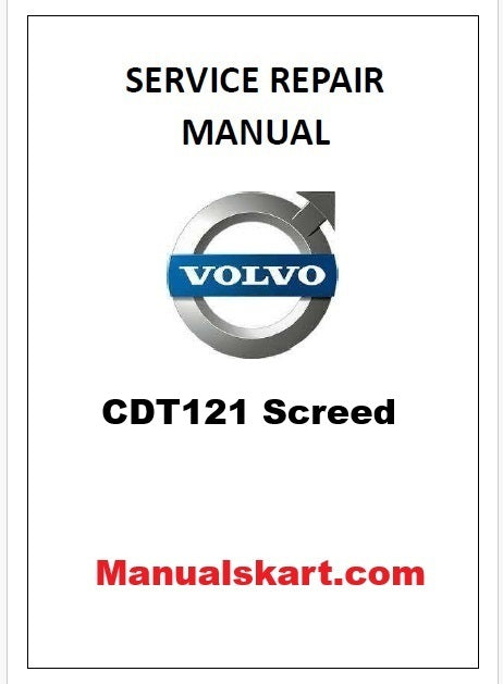 Volvo CDT121 Screed Pdf Repair Service Manual