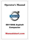 Volvo DD118HA Asphalt Compactor Pdf Operator's Manual