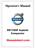 Volvo DD118HF Asphalt Compactor Pdf Operator's Manual