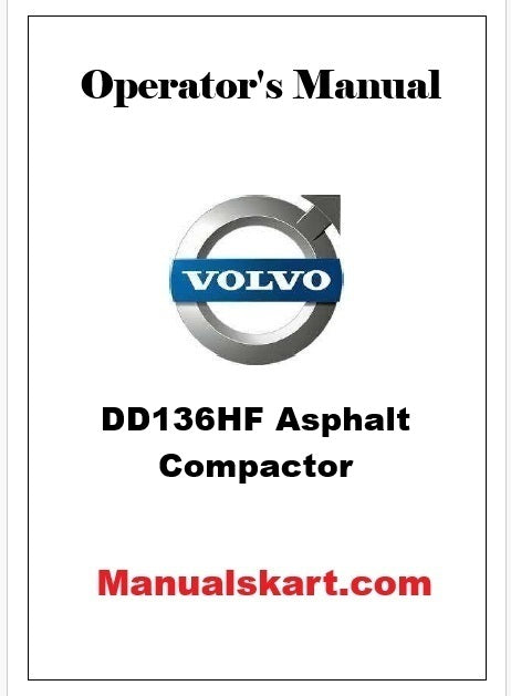 Volvo DD136HF Asphalt Compactor Pdf Operator's Manual