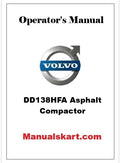 Volvo DD138HFA Asphalt Compactor Pdf Operator's Manual