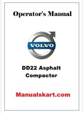 Volvo DD22 Asphalt Compactor Pdf Operator's Manual PID:80810609