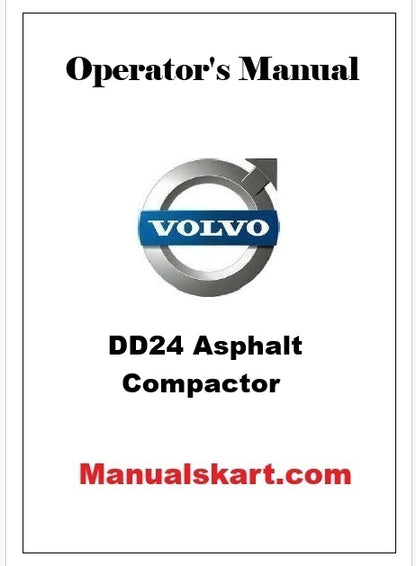 Volvo DD24 Asphalt Compactor Pdf Operator's Manual PID:80792401