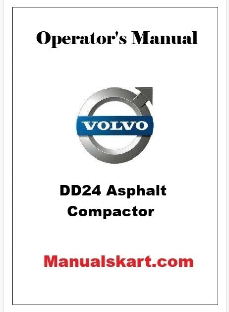 Volvo DD24 Asphalt Compactor Pdf Operator's Manual PID:80792401