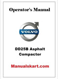 Volvo DD25B Asphalt Compactor Pdf Operator's Manual PID:12794529