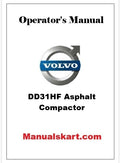 Volvo DD31HF Asphalt Compactor Pdf Operator's Manual