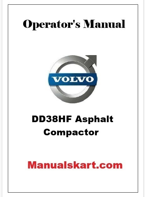 Volvo DD38HF Asphalt Compactor Pdf Operator's Manual