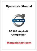 Volvo DD90A Asphalt Compactor Pdf Operator's Manual