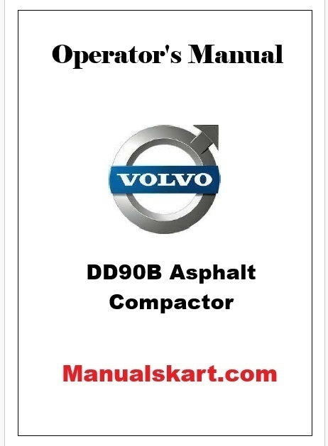 Volvo DD90B Asphalt Compactor Pdf Operator's Manual PID:12800000