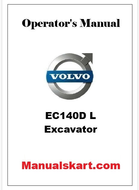 Volvo EC140D L Excavator Pdf Operator's Manual