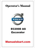 Volvo EC200D AG Excavator Pdf Operator's Manual
