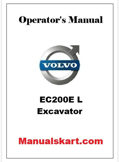 Volvo EC200E L Excavator Pdf Operator's Manual