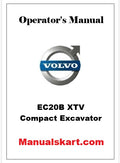 Volvo EC20B XTV Compact Excavator Pdf Operator's Manual