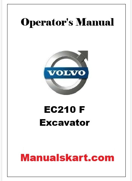 Volvo EC210 F Excavator Pdf Operator's Manual