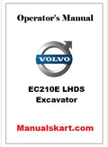 Volvo EC210E LHDS Excavator Pdf Operator's Manual