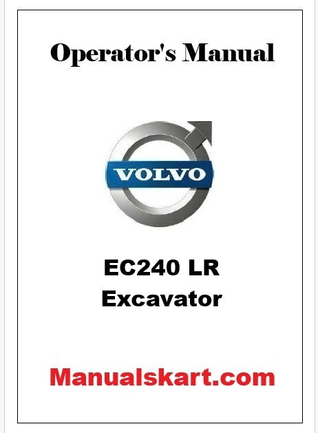 Volvo EC240 LR Excavator Pdf Operator's Manual