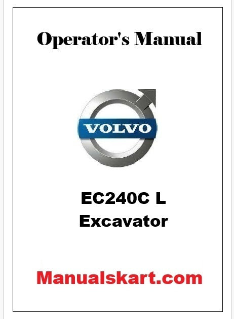 Volvo EC240C L Excavator Pdf Operator's Manual
