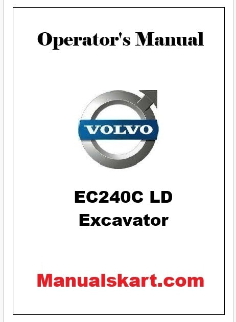 Volvo EC240C LD Excavator Pdf Operator's Manual