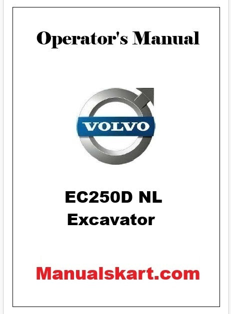 Volvo EC250D NL Excavator Pdf Operator's Manual
