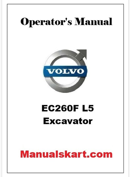 Volvo EC260F L5 Excavator Pdf Operator's Manual
