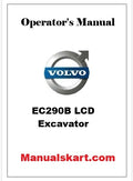 Volvo EC290B LCD Excavator Pdf Operator's Manual