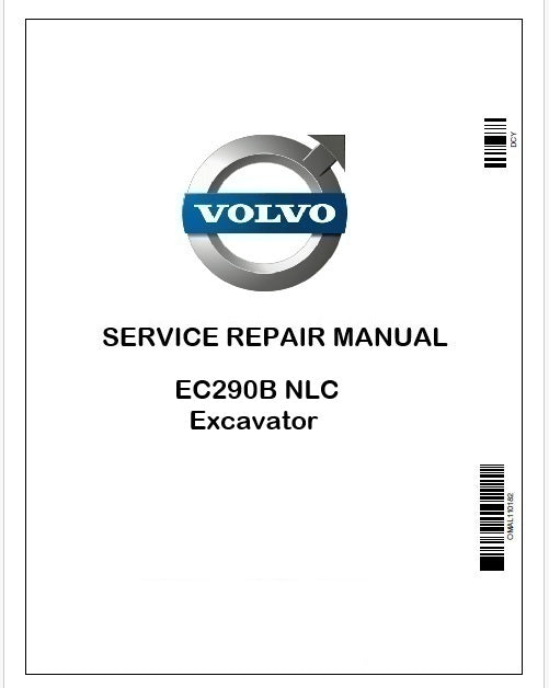 Volvo EC290B NLC  Excavator Service Repair Pdf Manual