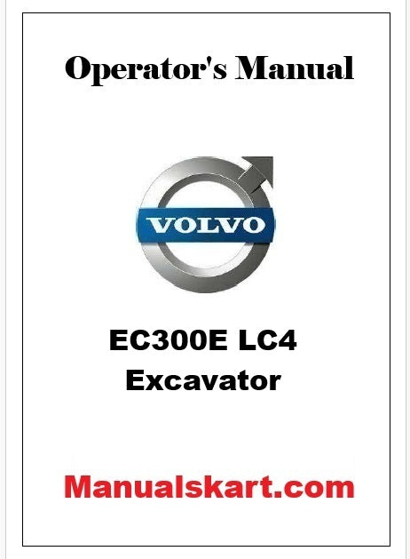 Volvo EC300E LC4 Excavator Pdf Operator's Manual