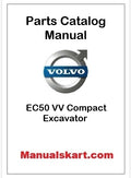 Volvo EC50 VV Compact Excavator Pdf Parts Catalog Manual