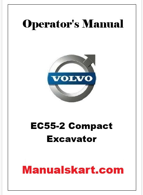 Volvo EC55-2 Compact Excavator Pdf Operator's Manual