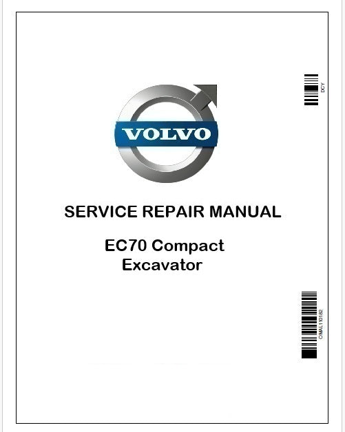 Volvo EC70 Compact Excavator Repair Service Pdf Manual