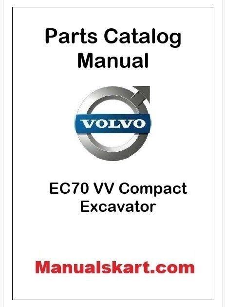 Volvo EC70 VV Compact Excavator Pdf Parts Catalog Manual