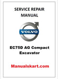 Volvo EC75D AG Compact Excavator Pdf Repair Service Manual