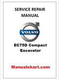 Volvo EC75D Compact Excavator Pdf Repair Service Manual