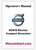 Volvo ECR18 Electric Compact Excavator Pdf Operator's Manual