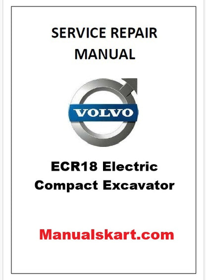 Volvo ECR18 Electric Compact Excavator Pdf Repair Service Manual