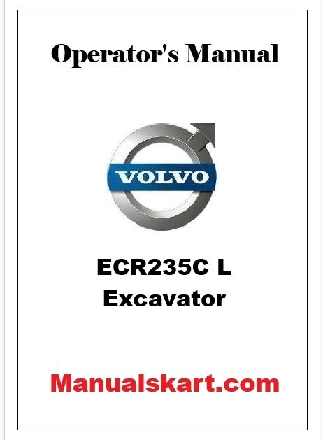 Volvo ECR235C L Excavator Pdf Operator's Manual