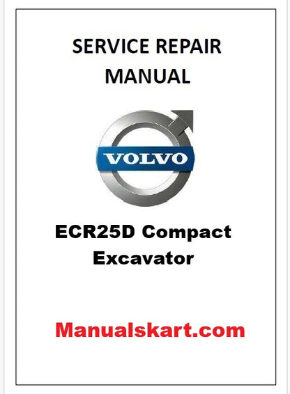 Volvo ECR25D Compact Excavator Pdf Repair Service Manual