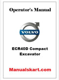 Volvo ECR40D Compact Excavator Pdf Operator's Manual