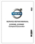Volvo ECR58D, ECR88D Compact Excavator Repair Service Pdf Manual