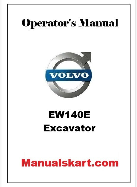 Volvo EW140E Excavator Pdf Operator's Manual