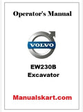 Volvo EW230B Excavator Pdf Operator's Manual