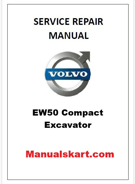 Volvo EW50 Compact Excavator Pdf Repair Service Manual