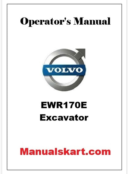 Volvo EWR170E Excavator Pdf Operator's Manual